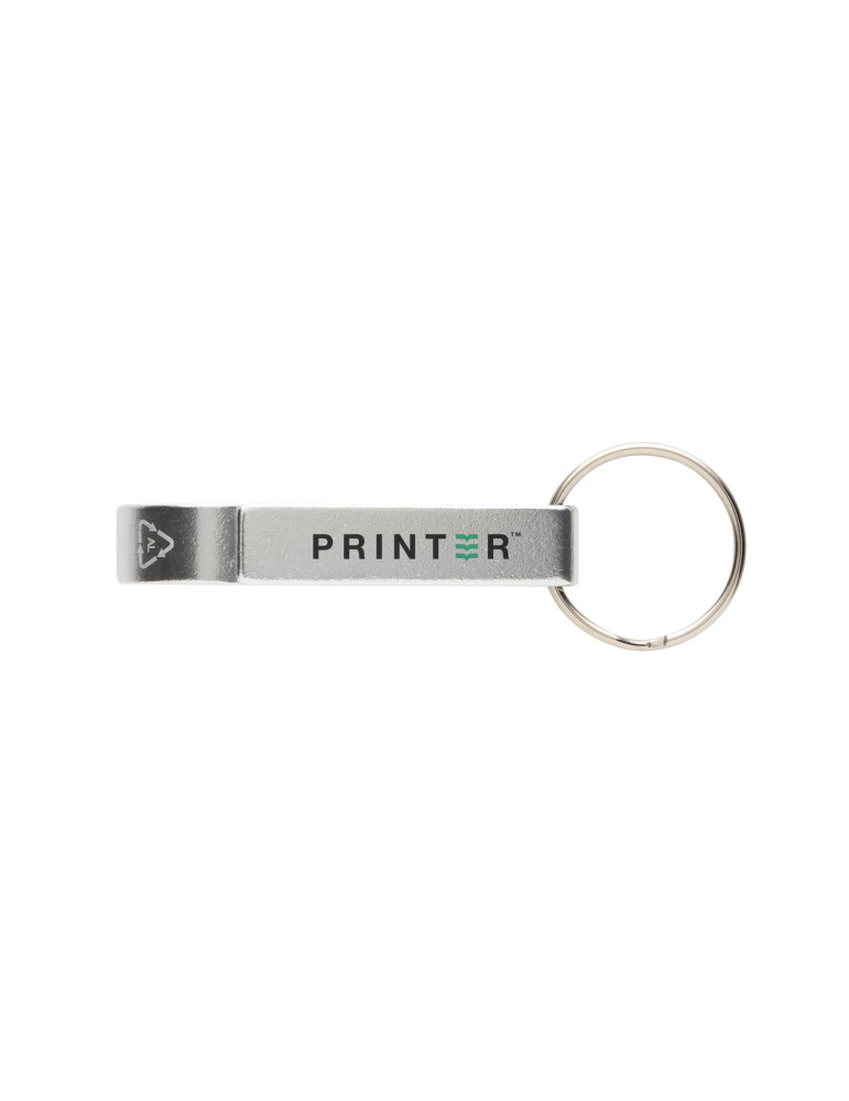 Porte-clés décapsuleur en aluminium recyclé RCS personnalisable