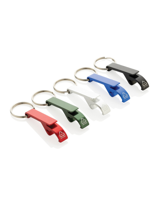 Porte-clés décapsuleur en aluminium recyclé RCS personnalisable