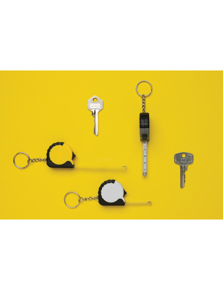 Porte-clés avec ruban de 1M en ABS RCS MeasureMate personnalisable
