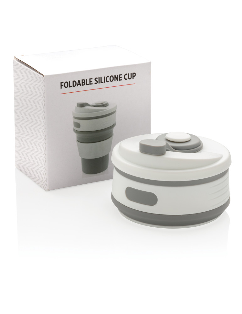 Mug pliable en silicone 350 ml personnalisable