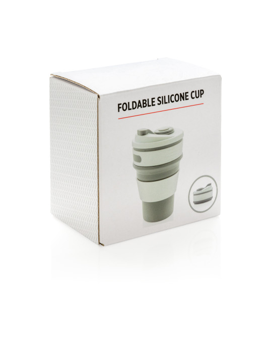 Mug pliable en silicone 350 ml personnalisable