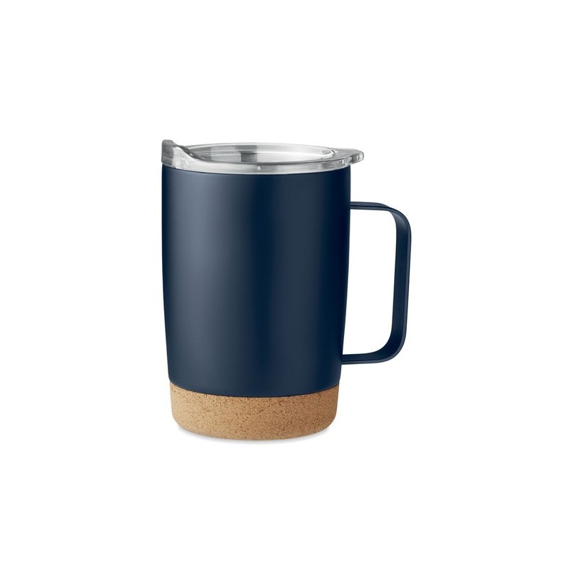 Gobelet isotherme double paroi 300ml personnalisable et pratique RUBY Matières : acier inoxydable Couleurs : bleu marine cadeau 