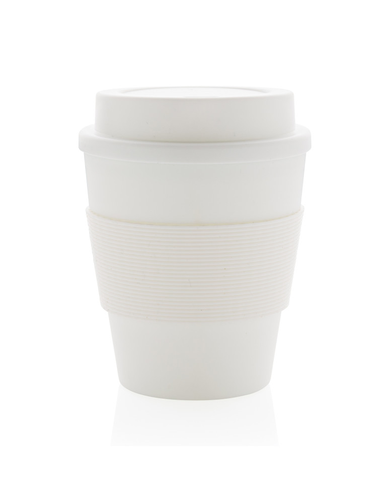 Mug PP 350 ml avec couvercle vissé personnalisable
