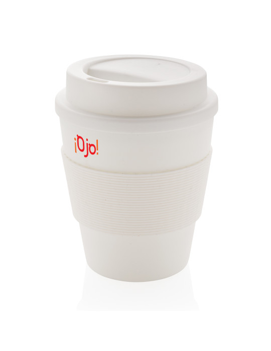Mug PP 350 ml avec couvercle vissé personnalisable