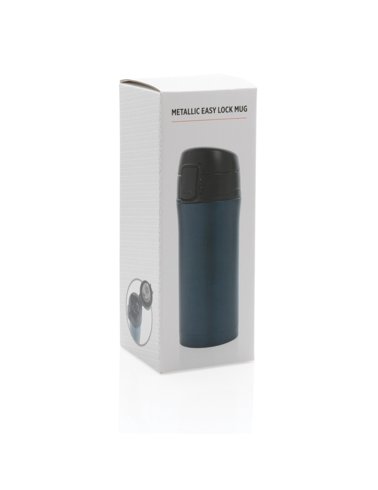 Mug inox mat 300 ml à bouchon verrouillable personnalisable