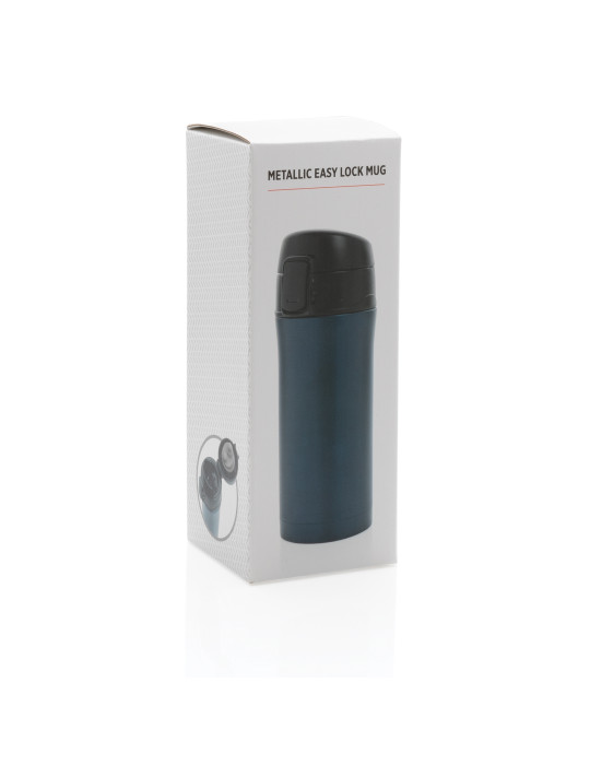 Mug inox mat 300 ml à bouchon verrouillable personnalisable