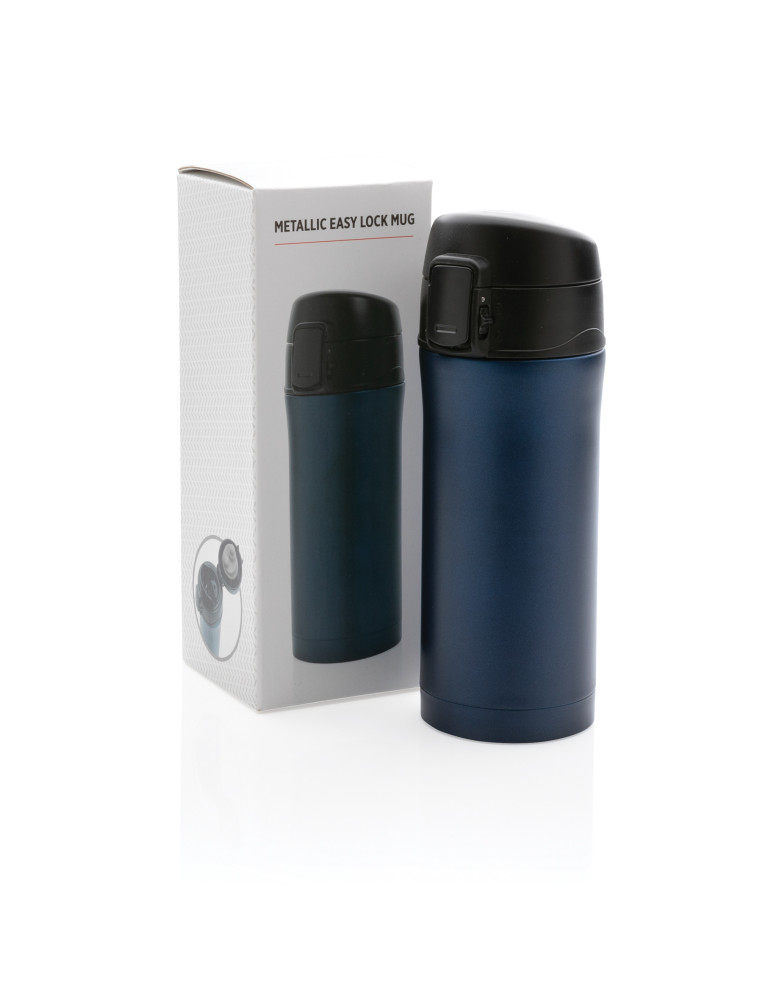 Mug inox mat 300 ml à bouchon verrouillable personnalisable