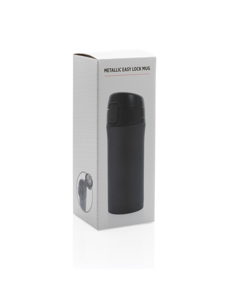 Mug inox mat 300 ml à bouchon verrouillable personnalisable