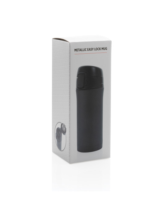 Mug inox mat 300 ml à bouchon verrouillable personnalisable