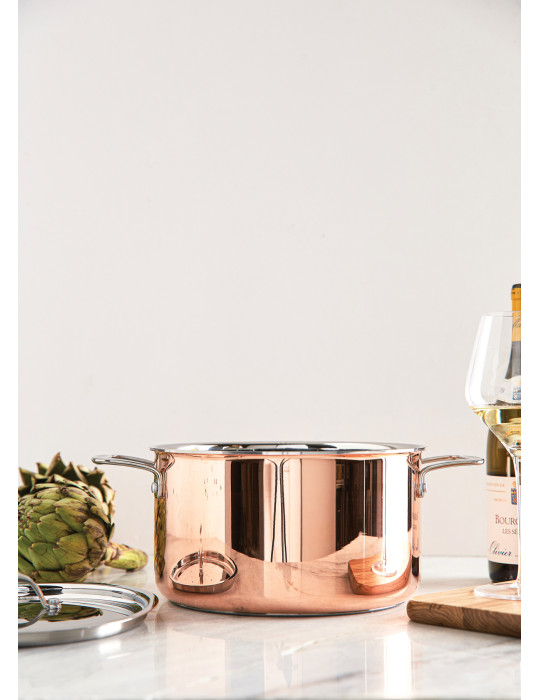 Casserole trois couches Vinga Baron finition cuivre personnalisable
