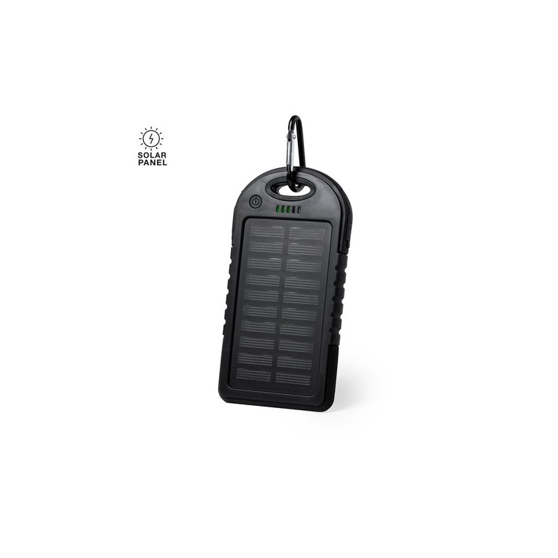 Batterie Solaire Économique 4000mAh - Power Bank Personnalisé Lenard Couleurs : bleu objet promotionnel éco-responsable