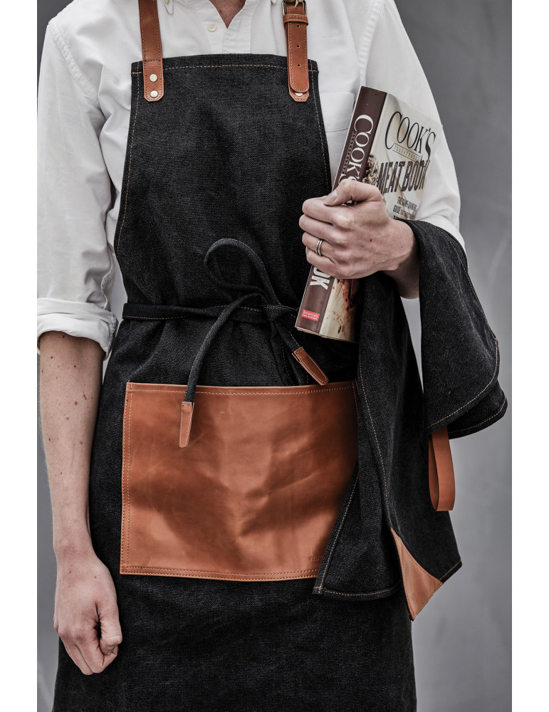 Tablier Vinga Asado en toile lavée 500 g/m² personnalisable