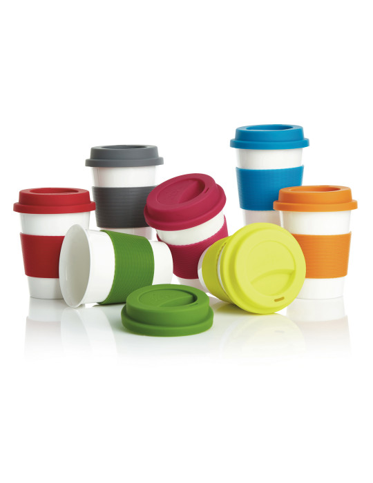 Tasse PLA 350 ml avec couvercle silicone personnalisable