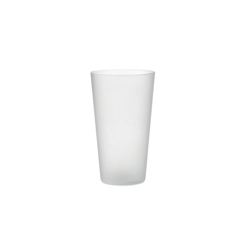 Gobelet réutilisable  500ml - FESTA LARGE Matières : polypropylène (PP) Couleurs : blanc transparent
