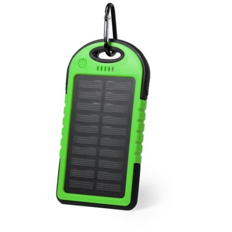 Batterie Solaire Économique 4000mAh - Power Bank Personnalisé Lenard Couleurs : bleu marquage laser ultra précis