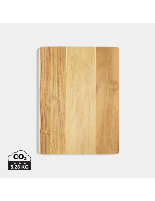Planche Vinga Buscot en teck FSC avec support tablette personnalisable