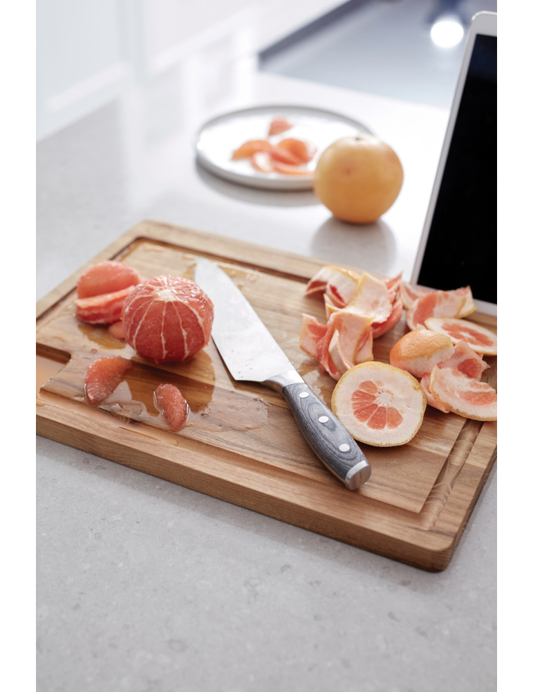 Planche Vinga Buscot en teck FSC avec support tablette personnalisable