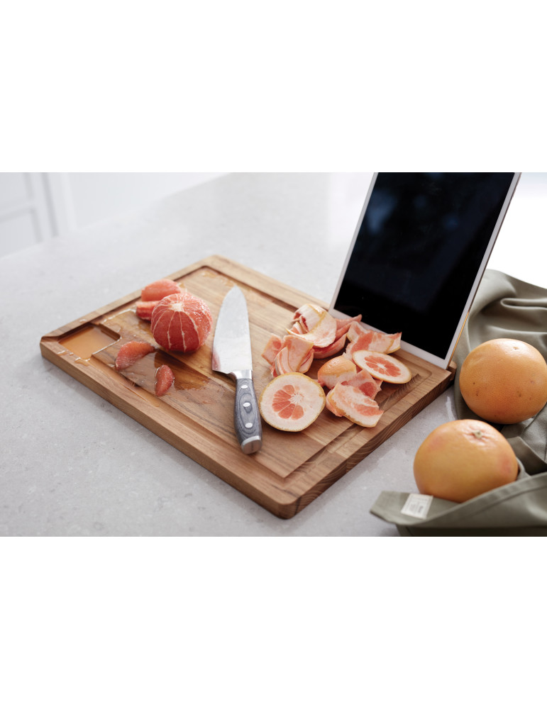 Planche Vinga Buscot en teck FSC avec support tablette personnalisable