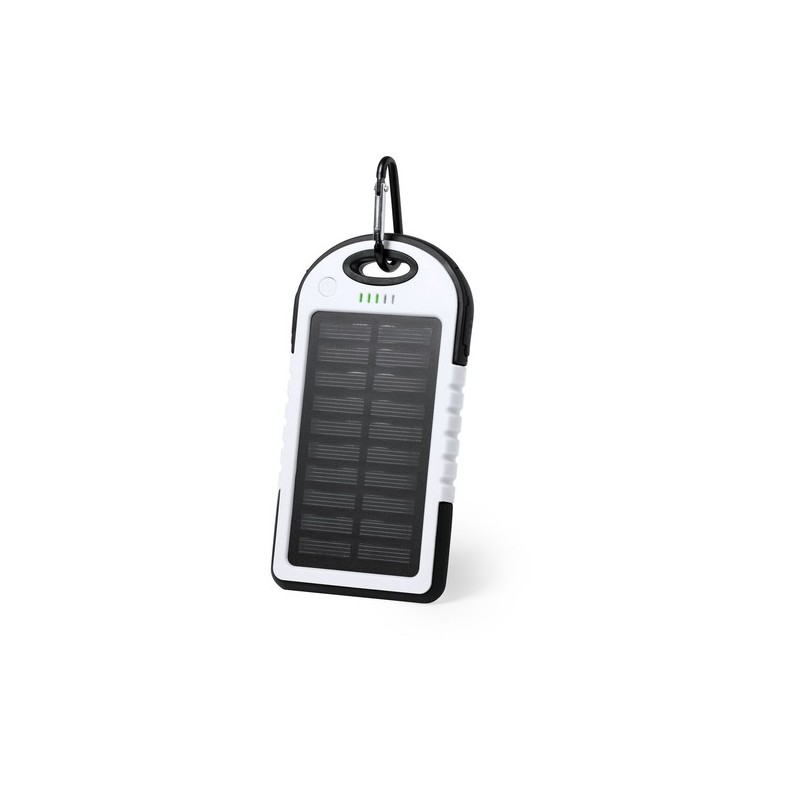 Batterie Solaire Économique 4000mAh - Power Bank Personnalisé Lenard Couleurs : blanc impression haute définition