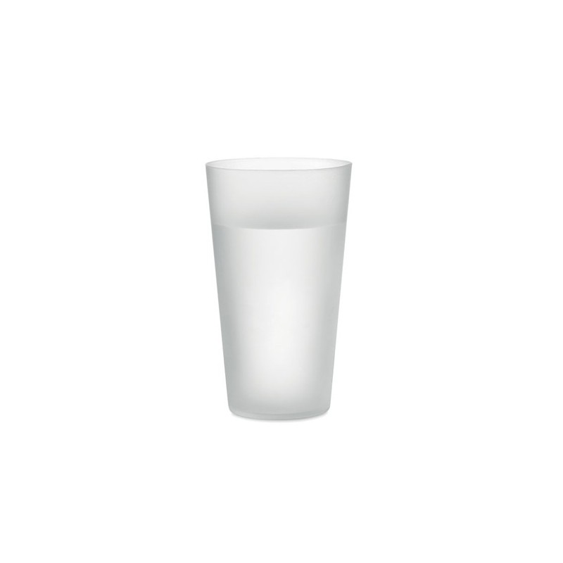 Gobelet réutilisable  500ml - FESTA LARGE Matières : polypropylène (PP) Couleurs : blanc transparent goodies publicitaire événem