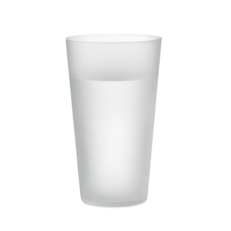 Gobelet réutilisable  500ml - FESTA LARGE Matières : polypropylène (PP) Couleurs : blanc transparent goodies publicitaire événem