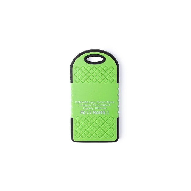 Batterie Solaire Économique 4000mAh - Power Bank Personnalisé Lenard Couleurs : blanc cadeau client original
