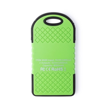 Batterie Solaire Économique 4000mAh - Power Bank Personnalisé Lenard Couleurs : blanc cadeau client original