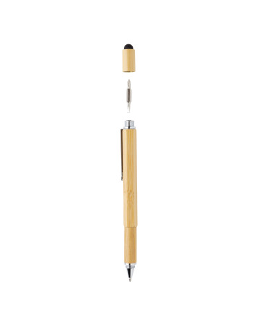 Stylo outil bambou 5 en 1 personnalisable 2