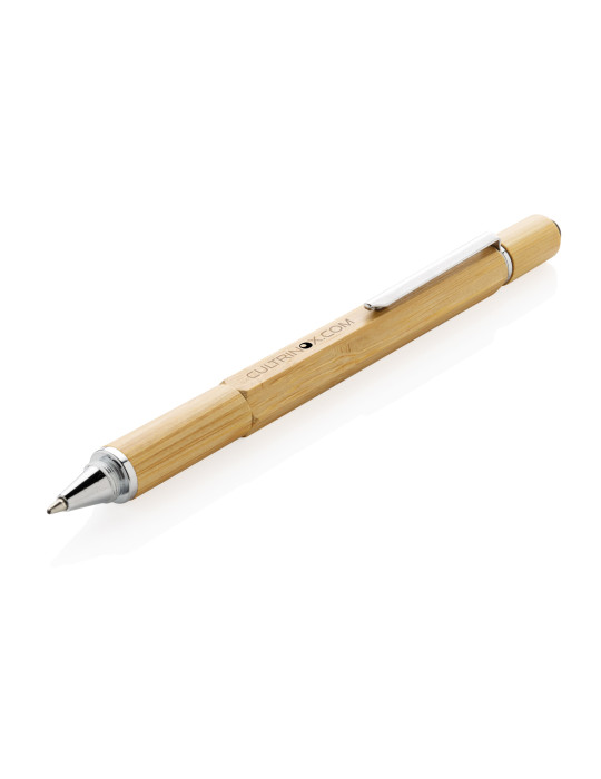 Stylo outil bambou 5 en 1 personnalisable