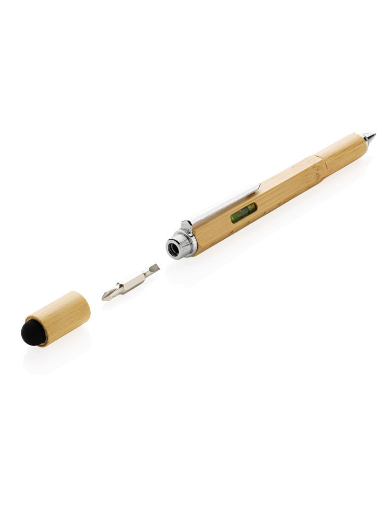 Stylo outil bambou 5 en 1 personnalisable