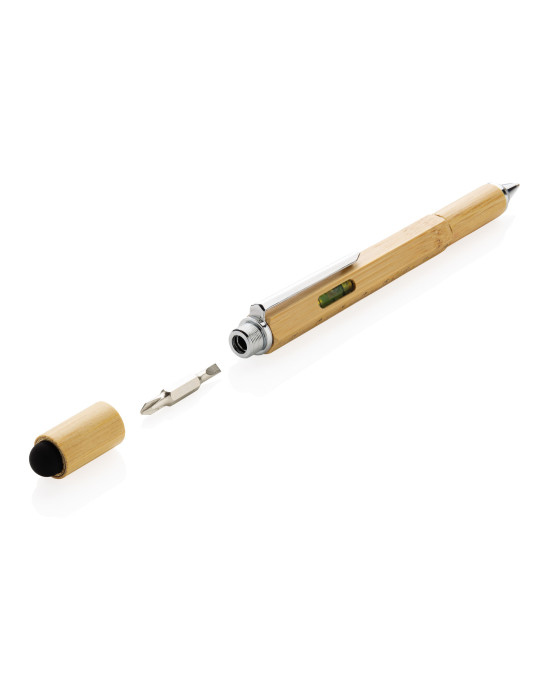 Stylo outil bambou 5 en 1 personnalisable