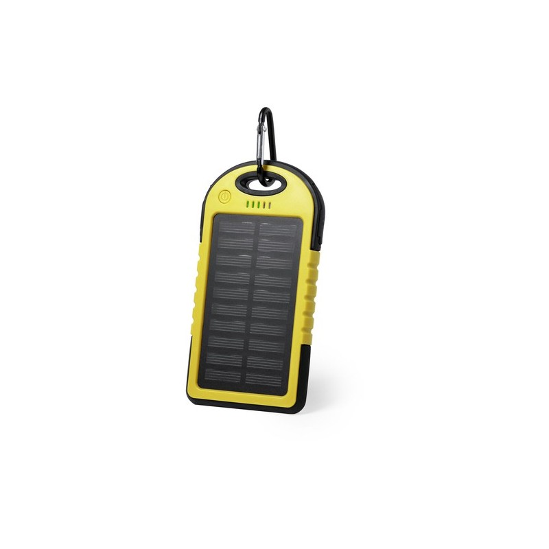 Batterie Solaire Économique 4000mAh - Power Bank Personnalisé Lenard Couleurs : blanc objet publicitaire robuste
