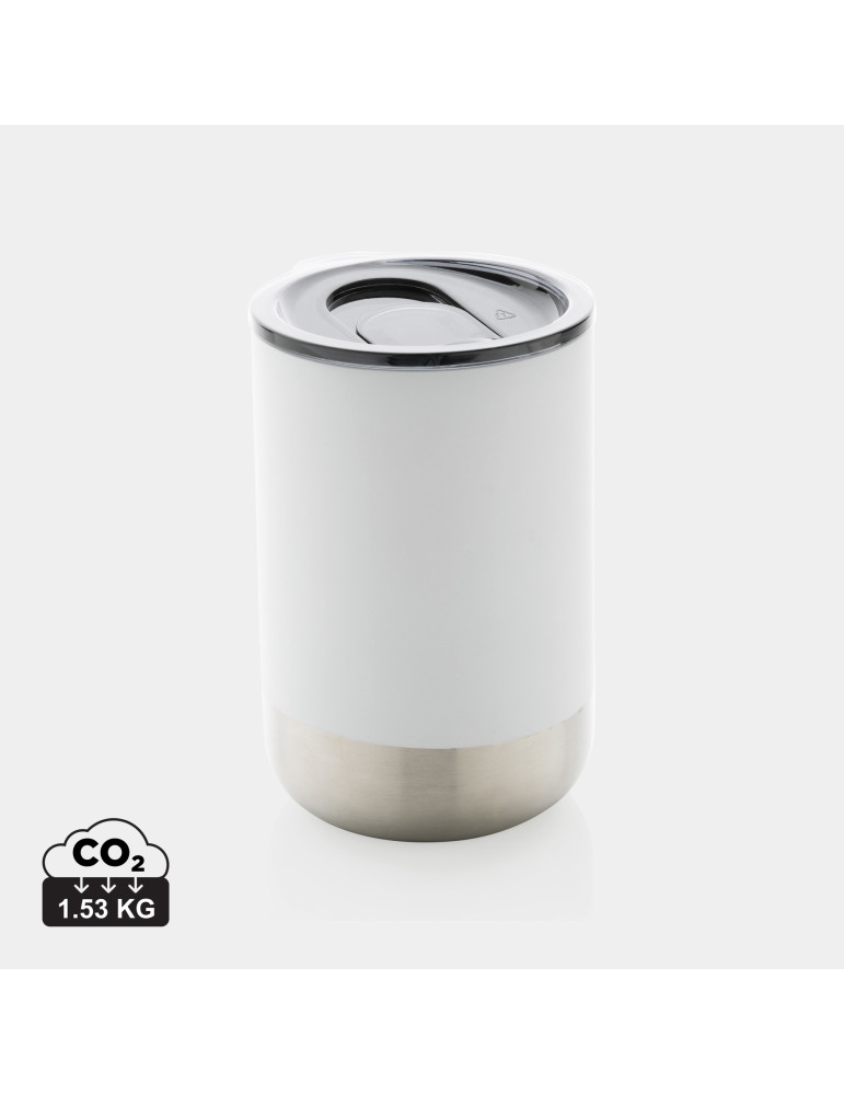 Mug inox recyclé RCS 360 ml à couvercle coulissant personnalisable