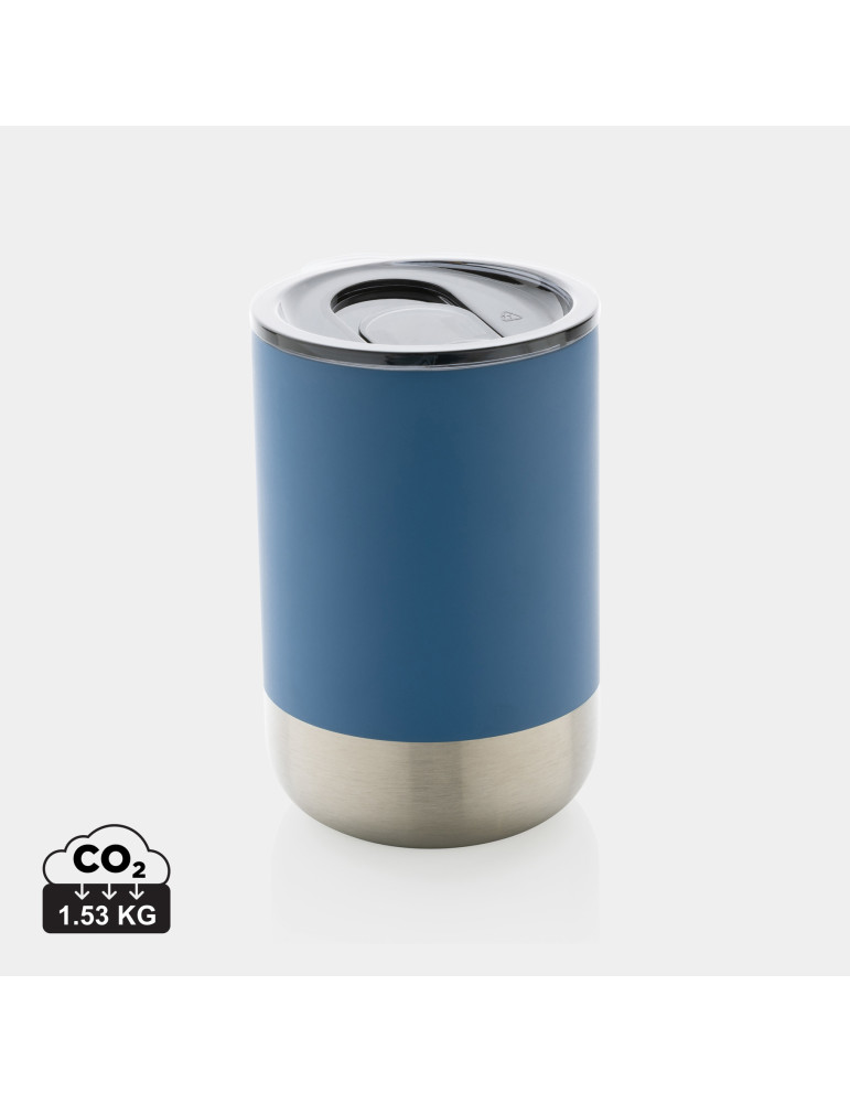 Mug inox recyclé RCS 360 ml à couvercle coulissant personnalisable