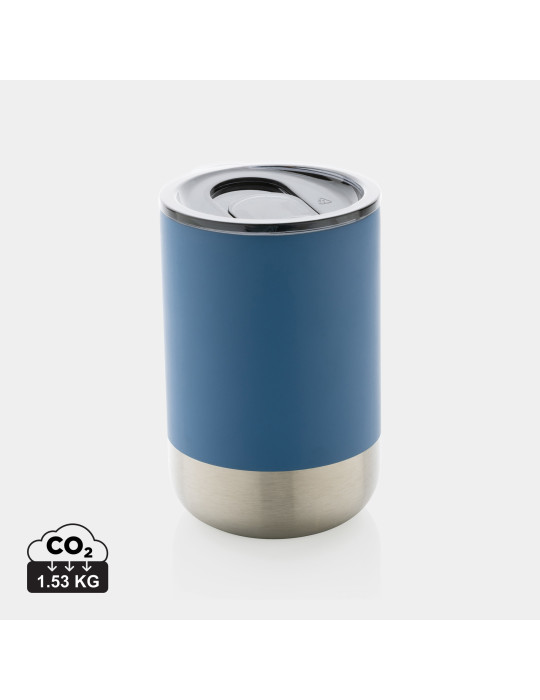 Mug inox recyclé RCS 360 ml à couvercle coulissant personnalisable