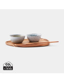 Set à tapas Vinga Nomimono deux bols et plateau bois personnalisable