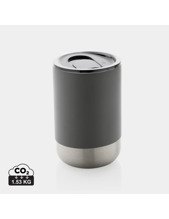 Mug inox recyclé RCS 360 ml à couvercle coulissant personnalisable