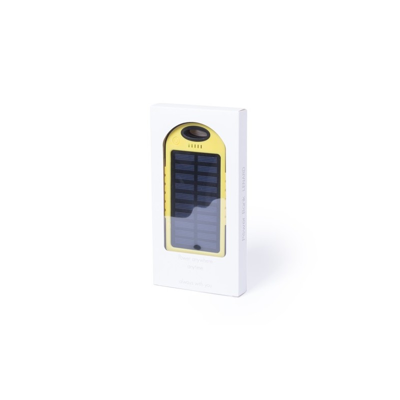 Batterie Solaire Économique 4000mAh - Power Bank Personnalisé Lenard Couleurs : blanc goodies personnalisé en stock