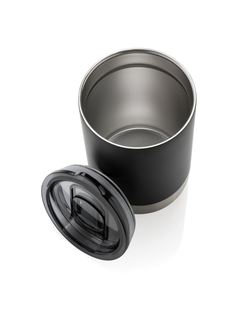 Mug inox recyclé RCS 360 ml à couvercle coulissant personnalisable