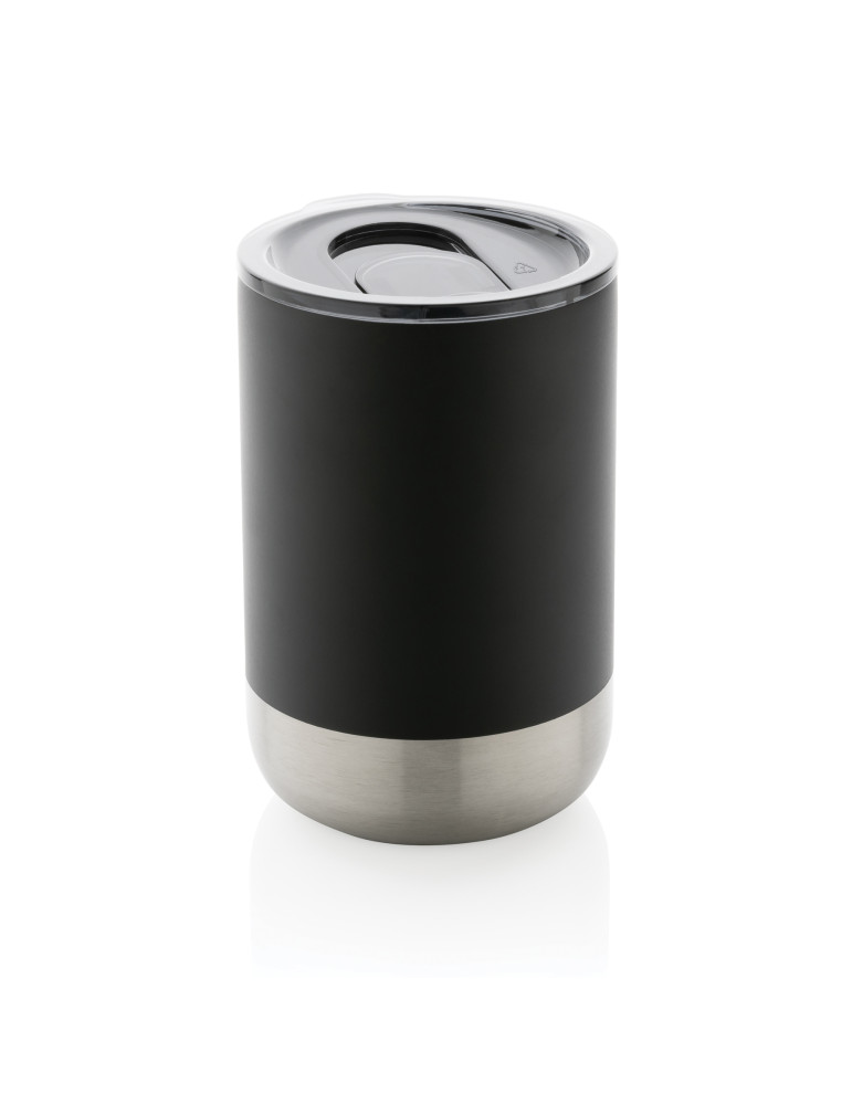 Mug inox recyclé RCS 360 ml à couvercle coulissant personnalisable