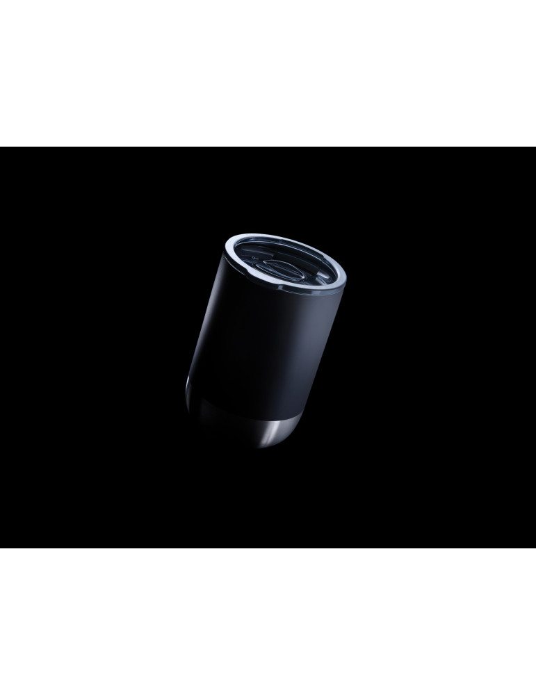 Mug inox recyclé RCS 360 ml à couvercle coulissant personnalisable