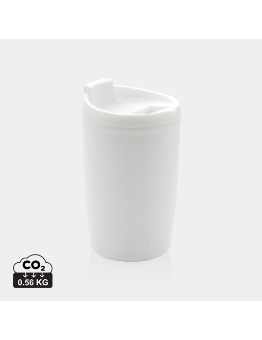 Mug PP recyclé GRS 300 ml à couvercle basculant personnalisable