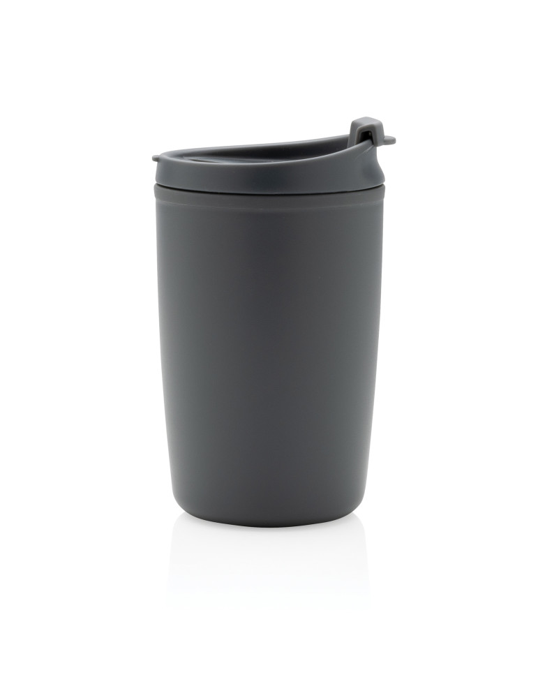 Mug PP recyclé GRS 300 ml à couvercle basculant personnalisable