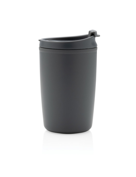 Mug PP recyclé GRS 300 ml à couvercle basculant personnalisable