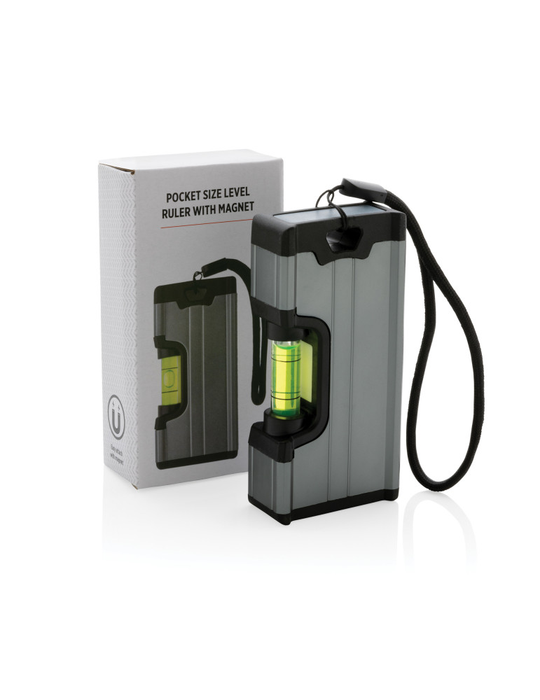 Règle de poche avec niveau et aimant personnalisable