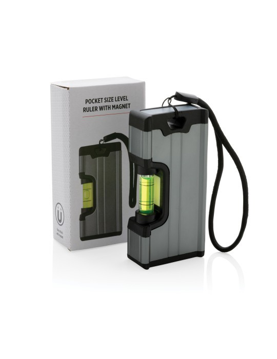 Règle de poche avec niveau et aimant personnalisable
