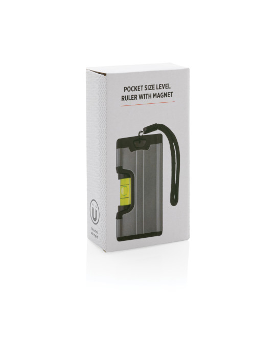 Règle de poche avec niveau et aimant personnalisable