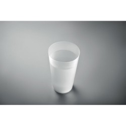 Gobelet réutilisable  500ml - FESTA LARGE Matières : polypropylène (PP) Couleurs : blanc transparent objet promotionnel éco-resp