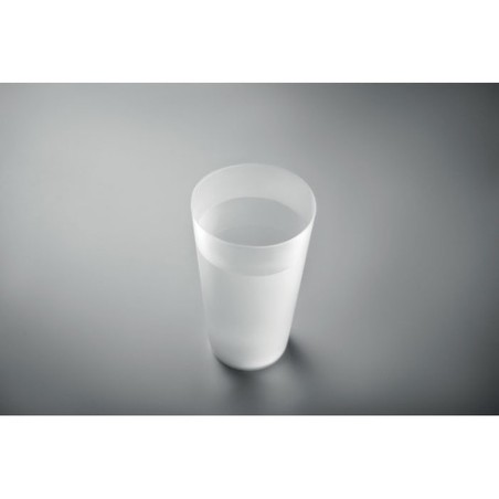 Gobelet réutilisable  500ml - FESTA LARGE Matières : polypropylène (PP) Couleurs : blanc transparent objet promotionnel éco-resp