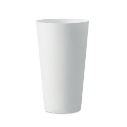 Gobelet réutilisable  500ml - FESTA LARGE Matières : polypropylène (PP) Couleurs : blanc personnalisable avec votre logo
